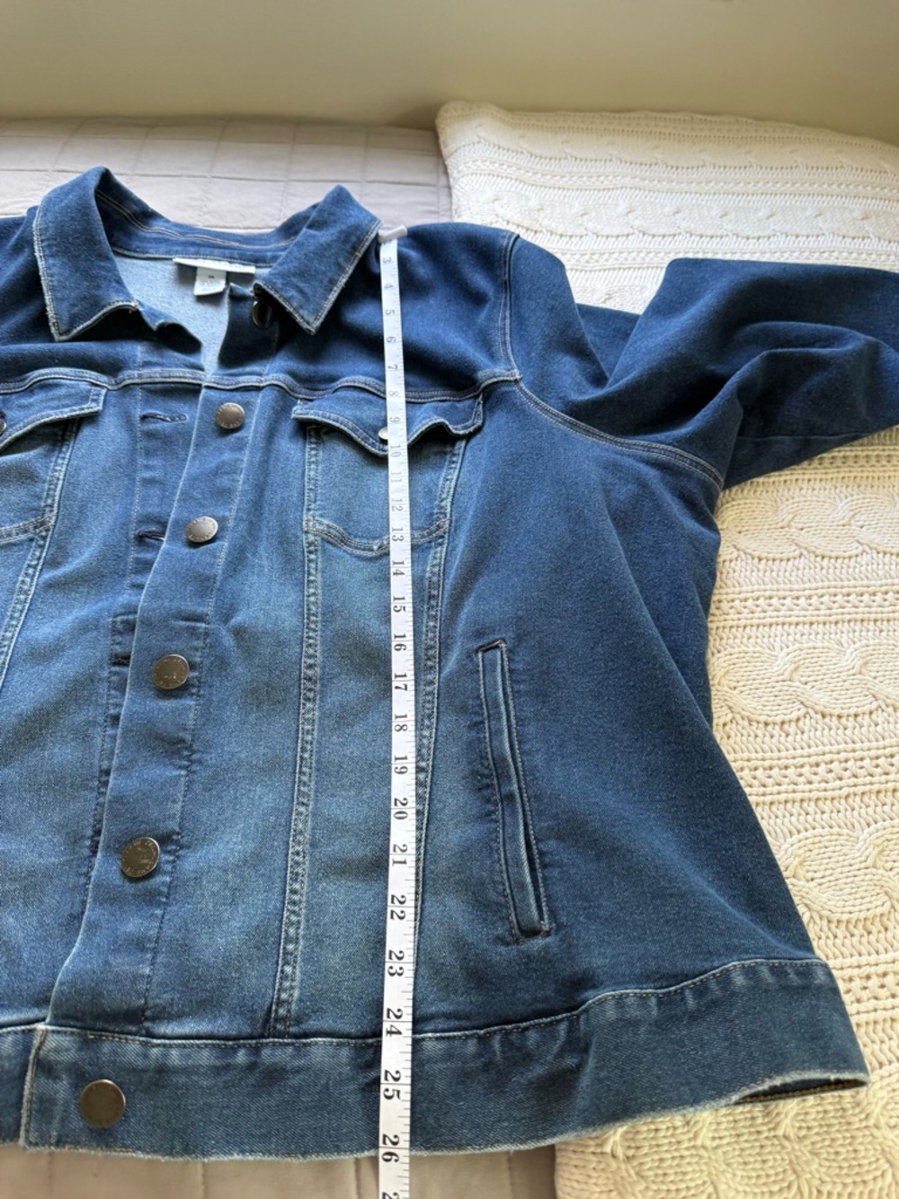 Lane Bryant Super Stretchy Blue Denim Jacket - Like New - 28 - Picture 8 of 14